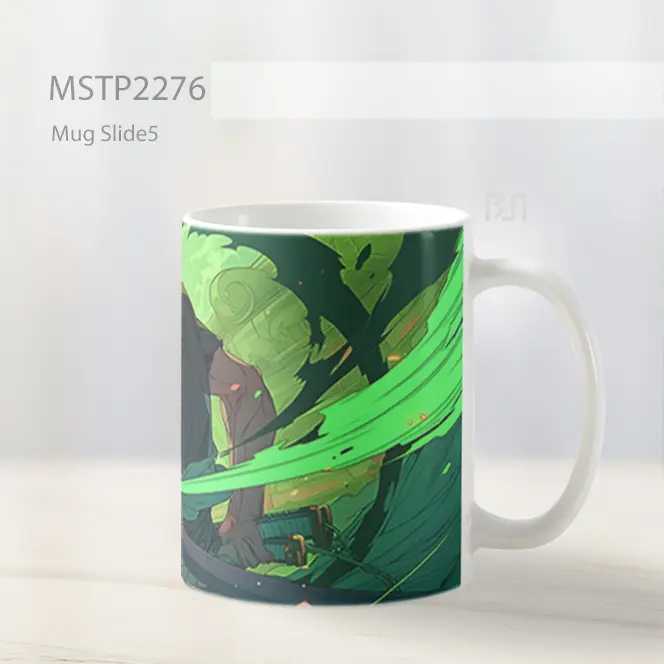 One Piece Roronoa Zoro Dengan Pedang Hijau Mug MSTP2276 - All-side / Desain