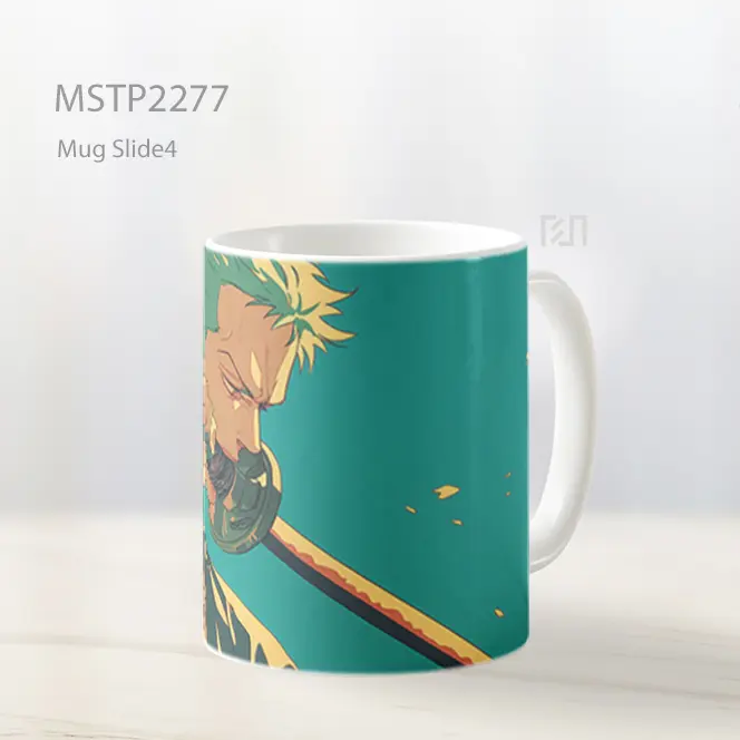 One Piece Roronoa Zoro Dengan Pedang Turquoise Mug MSTP2277