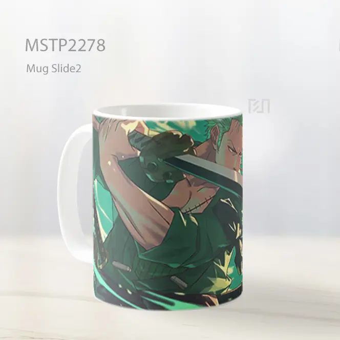 One Piece Roronoa Zoro Kuat Mug MSTP2278 - All-side / Desain