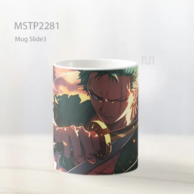 One Piece Roronoa Zoro Semangat Tak Tergoyahkan Mug MSTP2281 - All-side / Desain