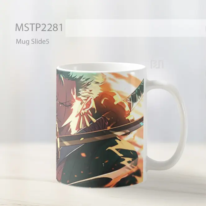 One Piece Roronoa Zoro Semangat Tak Tergoyahkan Mug MSTP2281 - All-side / Desain