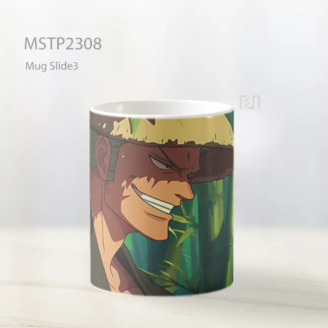 One Piece Zoro Rambut Hijau Senyum Mug MSTP2308 - All-side / Desain