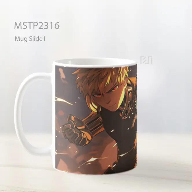 One Punch Man Genos Tinju Cyborg Mug MSTP2316 - All-side / Desain