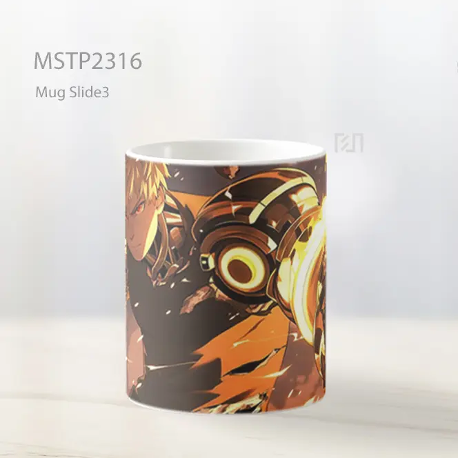 One Punch Man Genos Tinju Cyborg Mug MSTP2316 - All-side / Desain