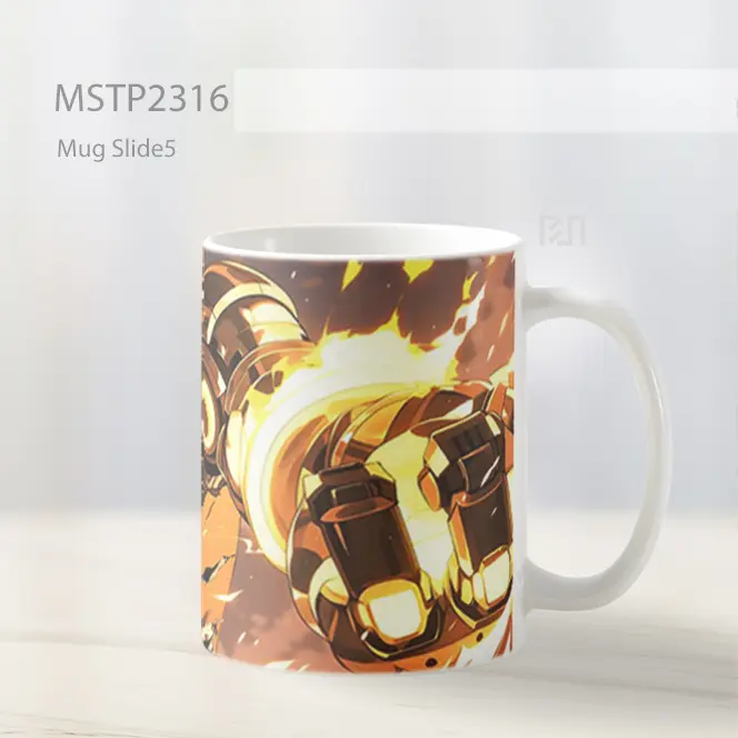 One Punch Man Genos Tinju Cyborg Mug MSTP2316 - All-side / Desain