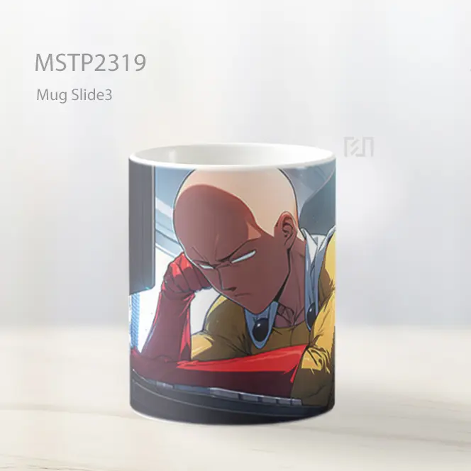 One Punch Man Saitama Duduk Di Komputer Mug MSTP2319 - All-side / Desain
