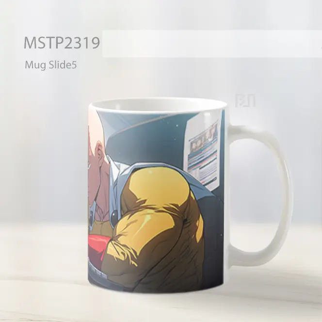 One Punch Man Saitama Duduk Di Komputer Mug MSTP2319 - All-side / Desain