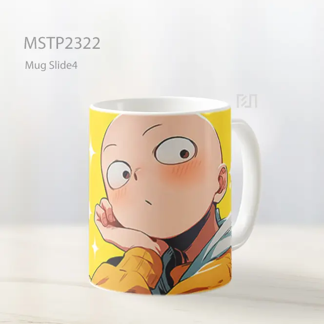 One Punch Man Saitama Lucu Kuning Mug MSTP2322
