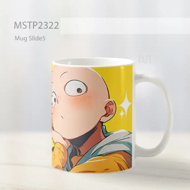 One Punch Man Saitama Lucu Kuning Mug MSTP2322 - All-side / Desain