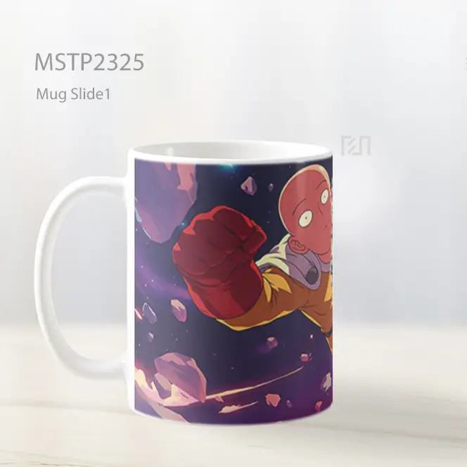 One Punch Man Saitama Terbang Galaksi Mug MSTP2325 - All-side / Desain