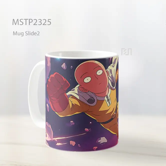 One Punch Man Saitama Terbang Galaksi Mug MSTP2325 - All-side / Desain