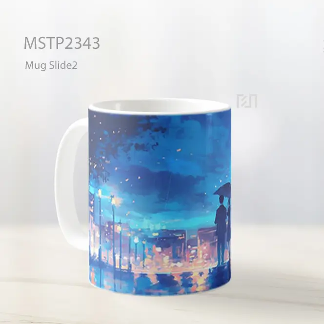 Pasangan Anime Di Hujan Mug MSTP2343 - All-side / Desain