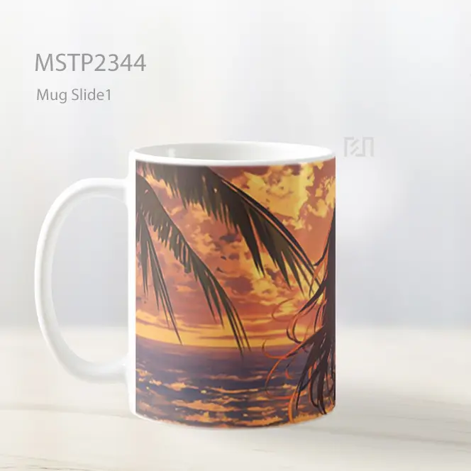 Pasangan Anime Di Pantai Senja Mug MSTP2344 - All-side / Desain