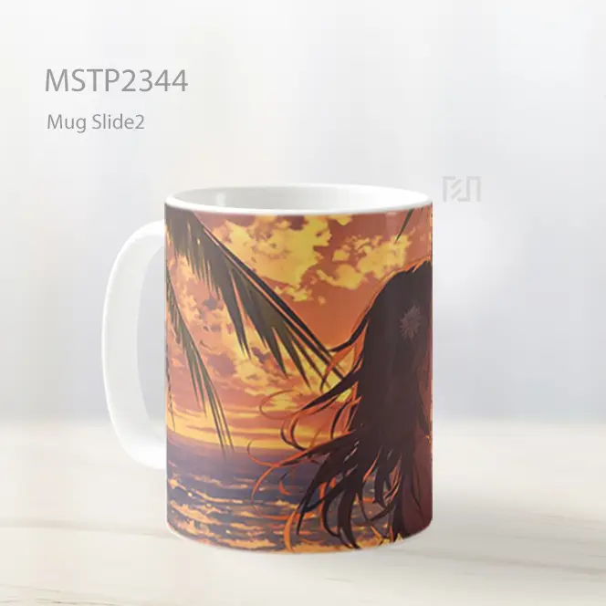 Pasangan Anime Di Pantai Senja Mug MSTP2344 - All-side / Desain