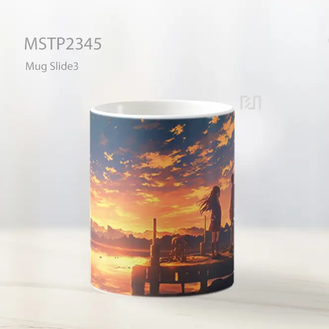Pasangan Anime Refleksi Air Mug MSTP2345 - All-side / Desain