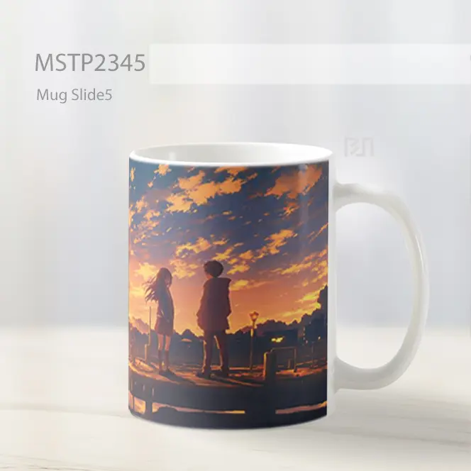 Pasangan Anime Refleksi Air Mug MSTP2345 - All-side / Desain
