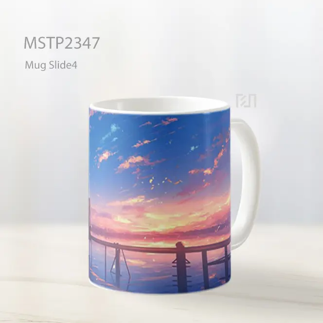 Pasangan Anime Senja Dermaga Mug MSTP2347