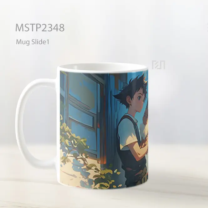 Pelatih Pokemon Memegang Eevee Anime Mug MSTP2348 - All-side / Desain