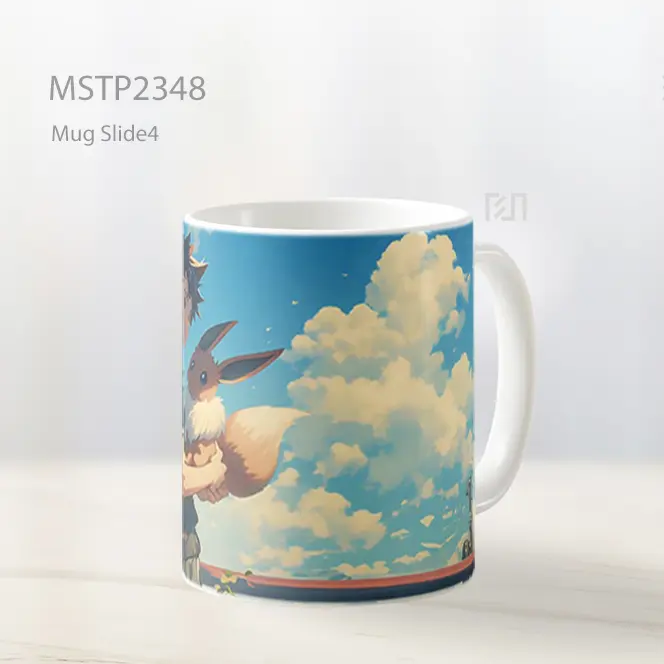 Pelatih Pokemon Memegang Eevee Anime Mug MSTP2348