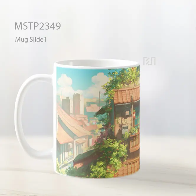 Pemandangan Anime Estetis Mug MSTP2349 - All-side / Desain
