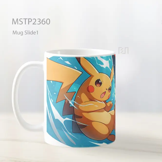 Pikachu And Charizard Pokemon Dual Battle Mug MSTP2360 - All-side / Desain