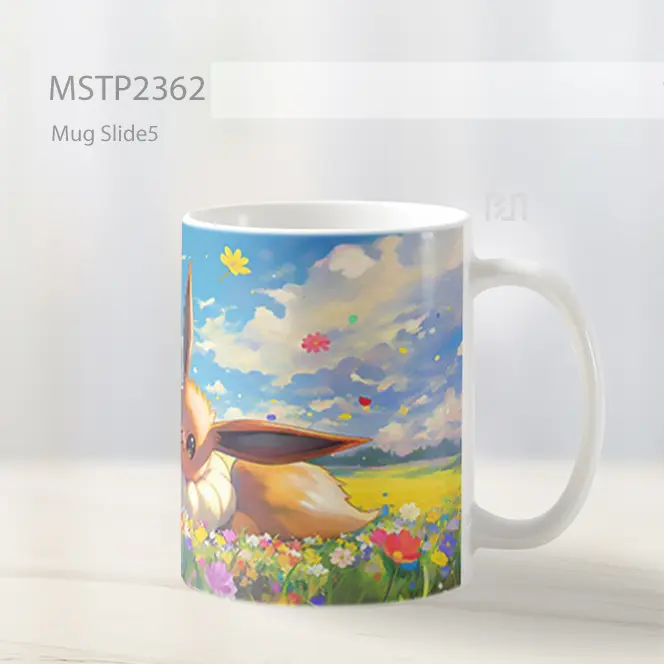 Pikachu And Eevee Ladang Bunga Mug MSTP2362 - All-side / Desain
