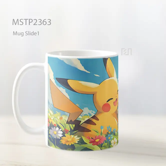 Pikachu And Eevee Padang Rumput Cerah Persahabatan Mug MSTP2363 - All-side / Desain