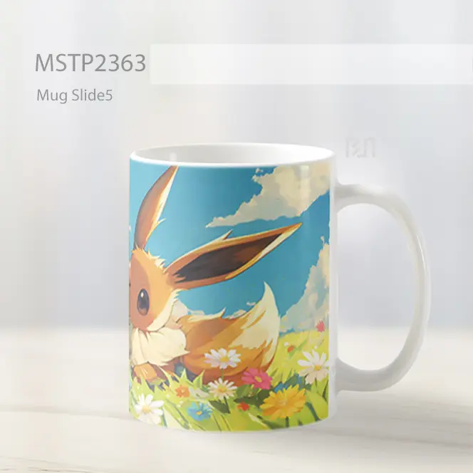 Pikachu And Eevee Padang Rumput Cerah Persahabatan Mug MSTP2363 - All-side / Desain