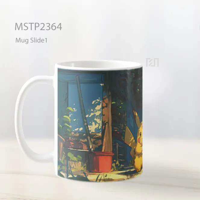 Pikachu Art Style Cottage Scene Mug MSTP2364 - All-side / Desain