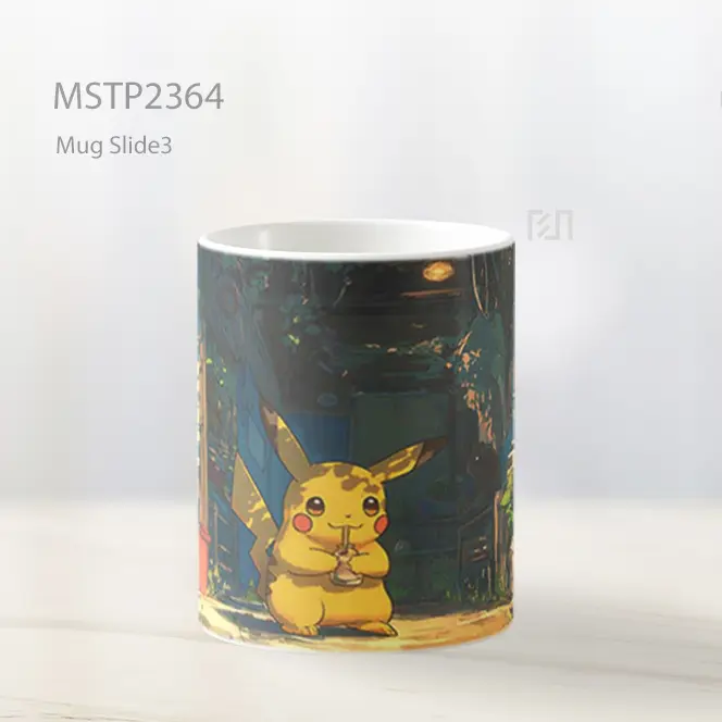 Pikachu Art Style Cottage Scene Mug MSTP2364 - All-side / Desain