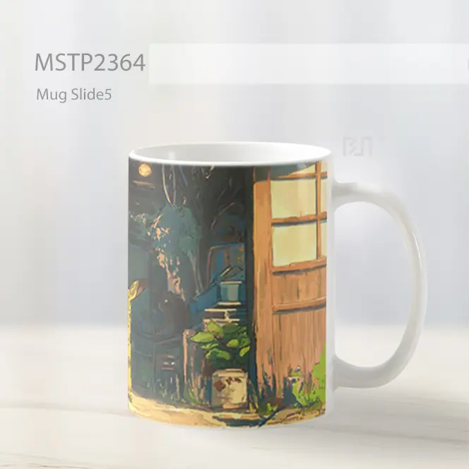 Pikachu Art Style Cottage Scene Mug MSTP2364 - All-side / Desain