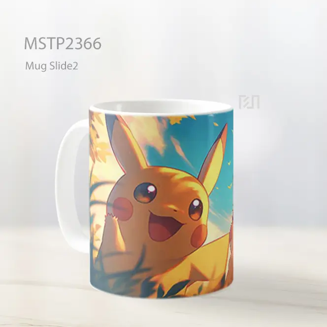 Pikachu Bahagia Sinar Matahari Mug MSTP2366 - All-side / Desain