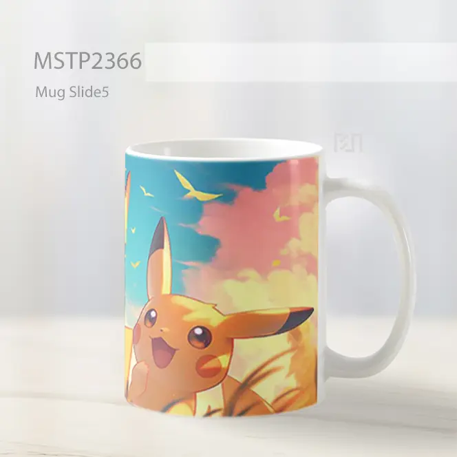 Pikachu Bahagia Sinar Matahari Mug MSTP2366 - All-side / Desain