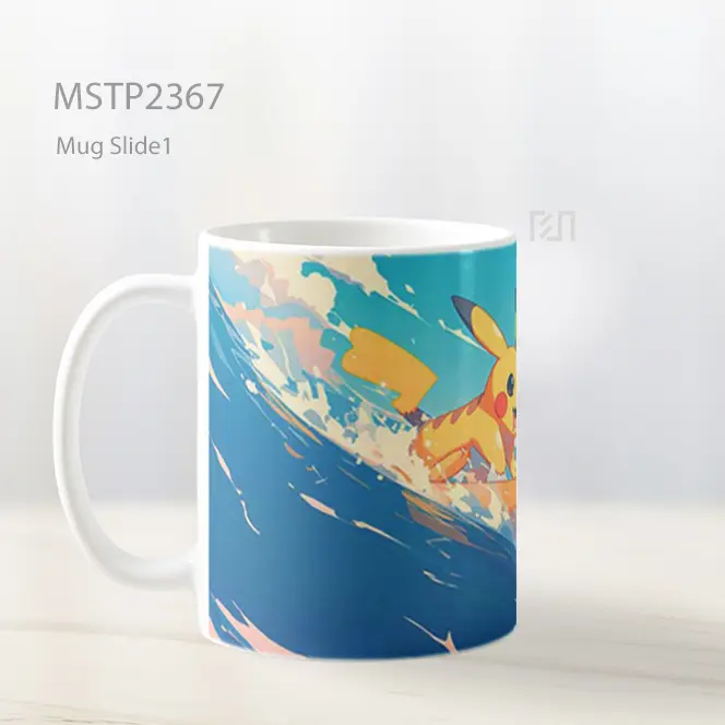 Pikachu Berselancar Mug MSTP2367 - All-side / Desain