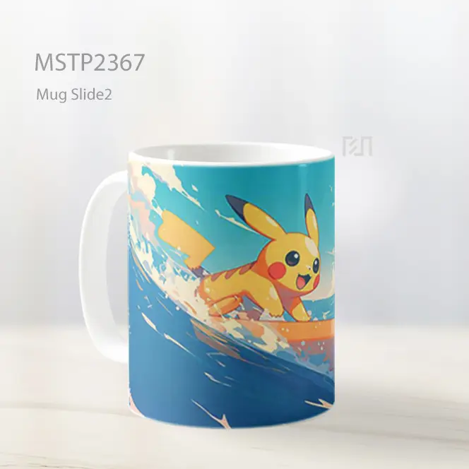 Pikachu Berselancar Mug MSTP2367 - All-side / Desain