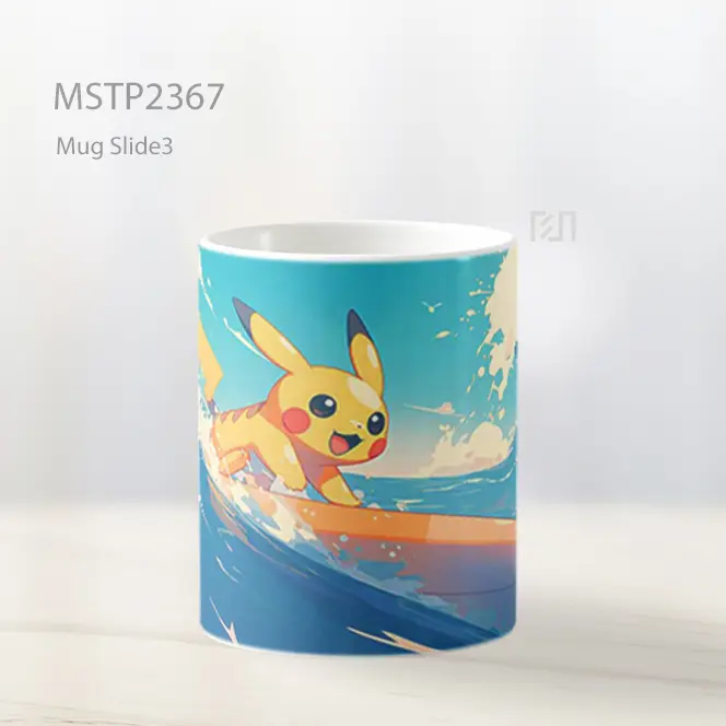Pikachu Berselancar Mug MSTP2367 - All-side / Desain