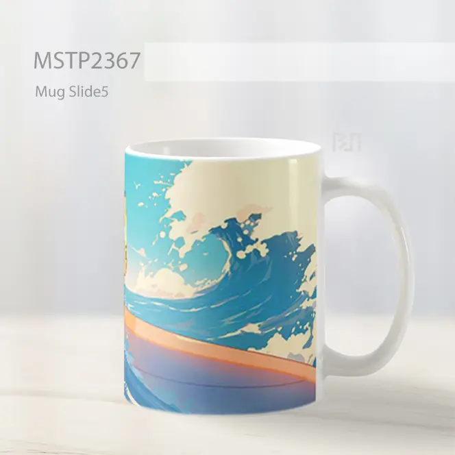 Pikachu Berselancar Mug MSTP2367 - All-side / Desain