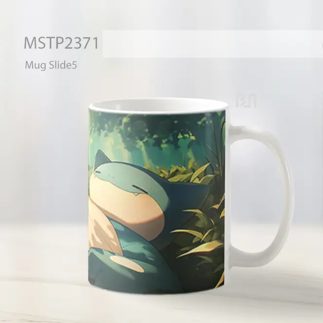Pikachu Dan Snorlax Pelukan Mug MSTP2371 - All-side / Desain