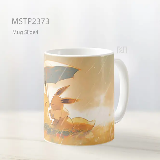 Pikachu Eevee Hujan Payung Mug MSTP2373