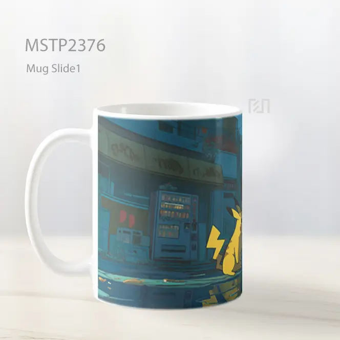 Pikachu Gaya Anime Mug MSTP2376 - All-side / Desain