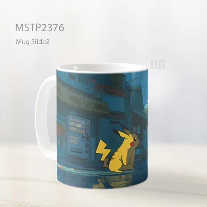 Pikachu Gaya Anime Mug MSTP2376 - All-side / Desain