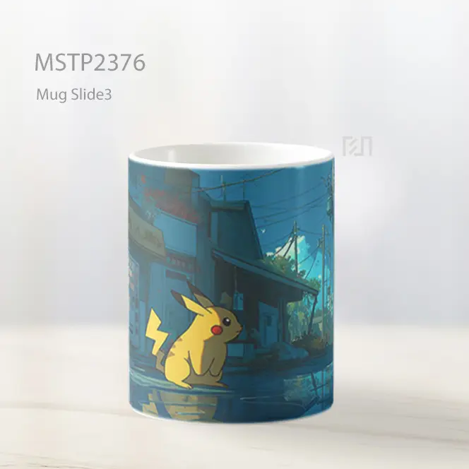 Pikachu Gaya Anime Mug MSTP2376 - All-side / Desain