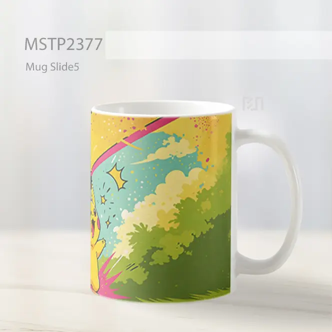 Pikachu Gaya Vintage Mug MSTP2377 - All-side / Desain