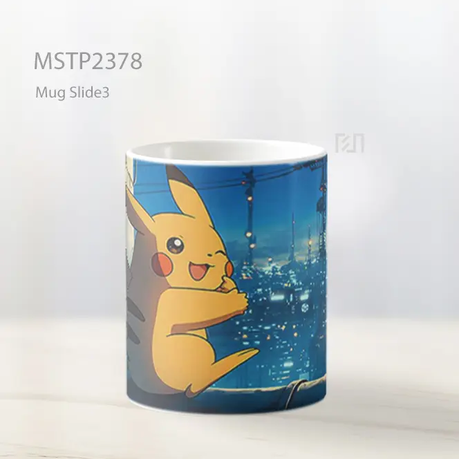 Pikachu Ghibli Style Cityscape Mug MSTP2378 - All-side / Desain