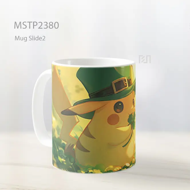 Pikachu Hutan Semanggi St Patricks Day Mug MSTP2380 - All-side / Desain