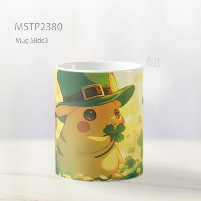Pikachu Hutan Semanggi St Patricks Day Mug MSTP2380 - All-side / Desain
