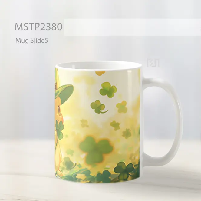 Pikachu Hutan Semanggi St Patricks Day Mug MSTP2380 - All-side / Desain