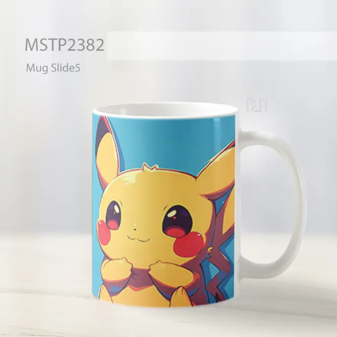 Pikachu Keren Kuning Mug MSTP2382 - All-side / Desain