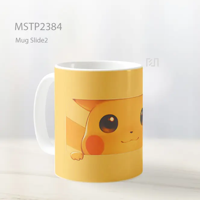 Pikachu Lucu Lihat Kotak Kuning Mug MSTP2384 - All-side / Desain