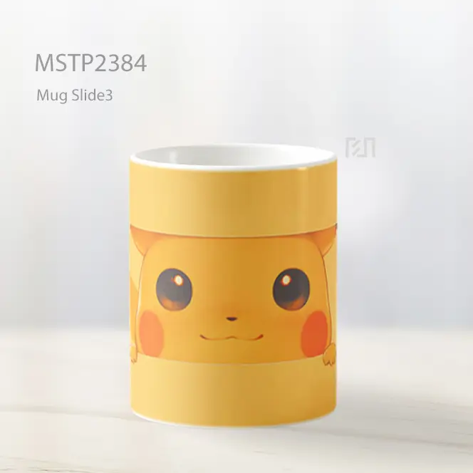 Pikachu Lucu Lihat Kotak Kuning Mug MSTP2384 - All-side / Desain